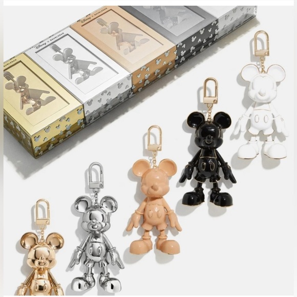 ✨️🤍 COLLECTIBLE Disney Baublebar Mickey Mouse Bag Charm white / Gold New ✨️🤍 - Picture 2 of 2